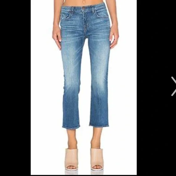 J Brand Adele Crop ankle Straight leg High Rise RIVAL Denim Jeans 27 -- 8334E476 - Picture 12 of 13